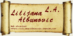 Lilijana Albunović vizit kartica